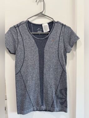 Nike Dri-FIT Heathered Blue Athletic Tee